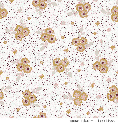 Soft Cottage Floral Dot Pattern Soft Cottage Floral Dot Pattern 135311000