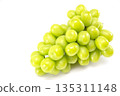 Muscat grape isolated on white background. 135311148