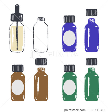 香氛手繪彩色插畫素材組(精油、香薰、圖案等) 香氛手繪彩色插畫素材組(精油、香薰、圖案等) 135311313