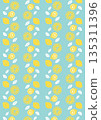 Retro style simple and pop lemon pattern 135311396