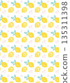Retro style simple and pop lemon pattern 135311398