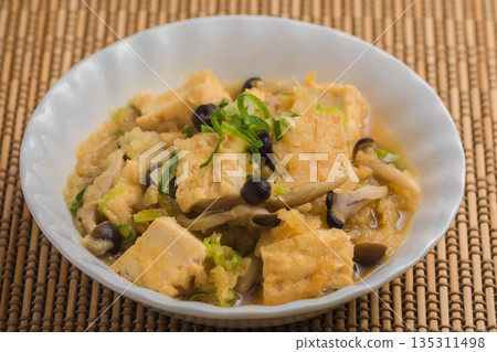 Deep-fried tofu simmered in miso Deep-fried tofu simmered in miso 135311498