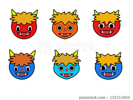 Oni face set 135311603