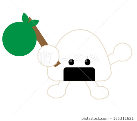 用風呂敷包裹的飯糰角色插畫-插圖素材 [135311621] - PIXTA圖庫