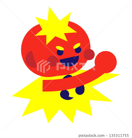 一幅描繪被閃電能量激發的角色的插圖 135311755