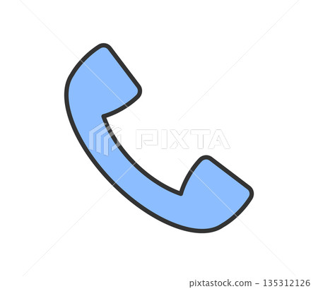 簡單的電話聽筒圖示插圖向量圖 簡單的電話聽筒圖示插圖向量圖 135312126