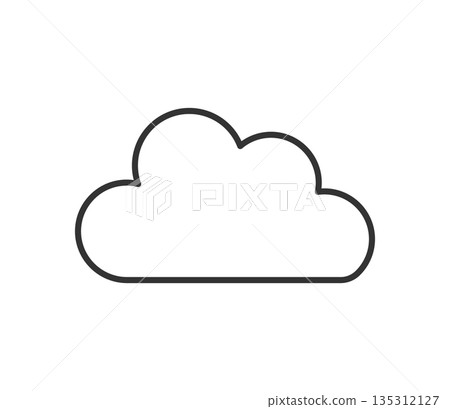 簡單的雲圖示插圖向量圖 簡單的雲圖示插圖向量圖 135312127