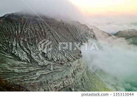 Beautiful view of Mount Ijen crater, Banyuwangi, East Java, Indonesia Beautiful view of Mount Ijen crater, Banyuwangi, East Java, Indonesia 135313044