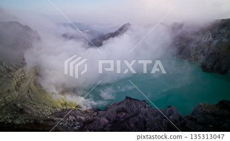 Beautiful view of Mount Ijen crater, Banyuwangi, East Java, Indonesia Beautiful view of Mount Ijen crater, Banyuwangi, East Java, Indonesia 135313047