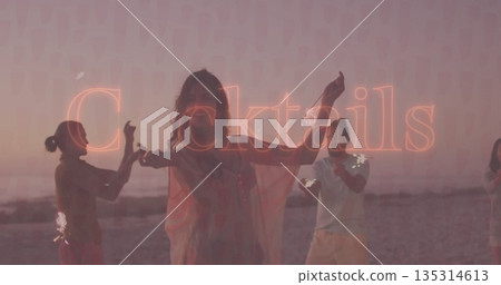 beach, friends, party 135314613