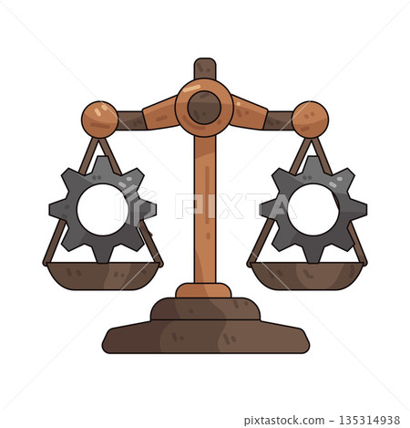 illustration of justice scale 135314938