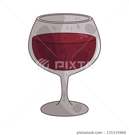 illustration of Wine Glass illustration of Wine Glass 135314966