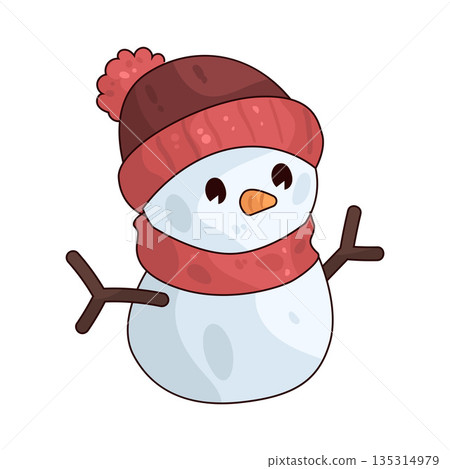illustration of Snowman illustration of Snowman 135314979