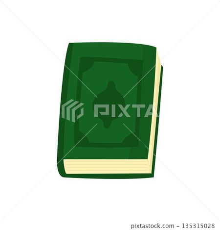 Minimal green Quran illustration for Islamic design, Ramadan 135315028