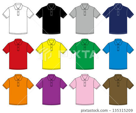 Polo shirt, color, short sleeves Polo shirt, color, short sleeves 135315209