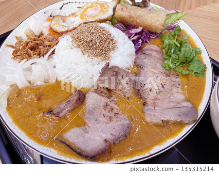 Vietnamese spicy coconut curry, a rich ethnic curry. Vietnamese spicy coconut curry, a rich ethnic curry. 135315214