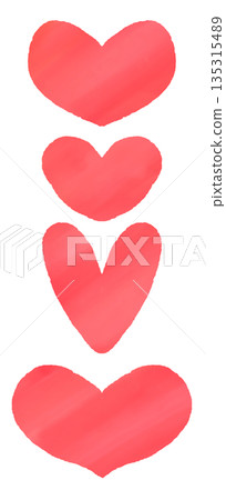 Valentine's Day hand drawn watercolor heart 135315489