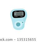 Minimal digital tally counter illustration 135315655