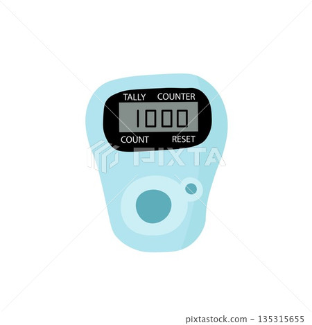 Minimal digital tally counter illustration Minimal digital tally counter illustration 135315655