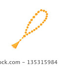 Minimal tasbih beads illustration for Islamic worship, Ramadan design 135315984