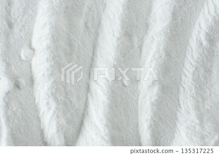 Abstract white background of baking soda powder Abstract white background of baking soda powder 135317225
