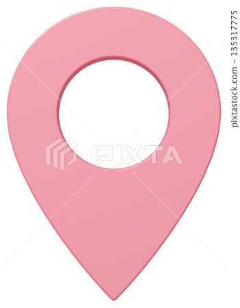 3D image_map pin_pink 3D image_map pin_pink 135317775