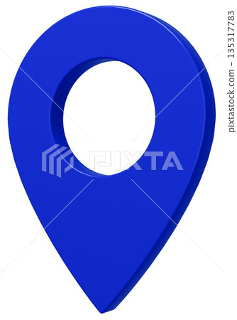 3D圖片地圖 Pin_Blue 3D圖片地圖 Pin_Blue 135317783