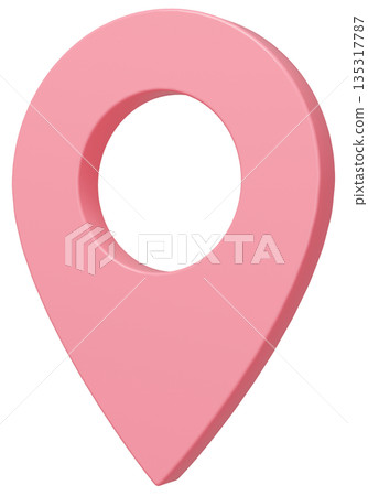 3D image_map pin_pink 3D image_map pin_pink 135317787
