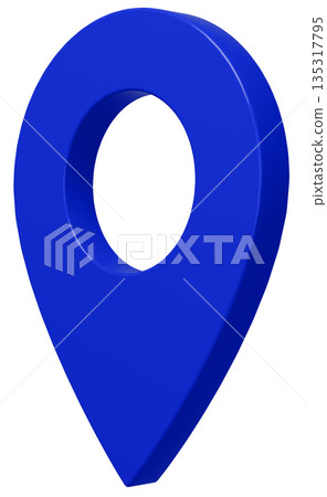 3D圖片地圖 Pin_Blue 3D圖片地圖 Pin_Blue 135317795