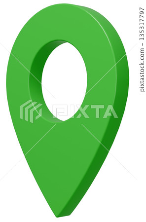 3D image_map pin_green 3D image_map pin_green 135317797