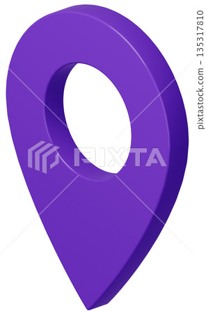 3D Image_Map Pin_Purple 3D Image_Map Pin_Purple 135317810