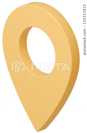 3D image_map pin_yellow 3D image_map pin_yellow 135317813