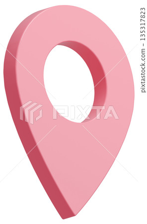 3D image_map pin_pink 3D image_map pin_pink 135317823