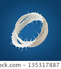 形成一圈液態水，背景為藍色。 135317887