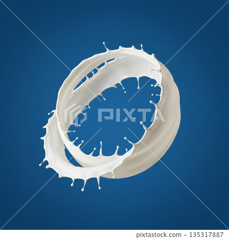 形成一圈液態水，背景為藍色。 135317887