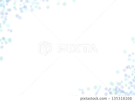 透明水彩風格水滴邊框背景素材 - 藍色 透明水彩風格水滴邊框背景素材 - 藍色 135318108