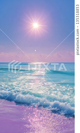 美麗的大海和陽光AI圖像 美麗的大海和陽光AI圖像 135318853