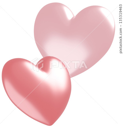 3D image_heart_pink 3D image_heart_pink 135319463