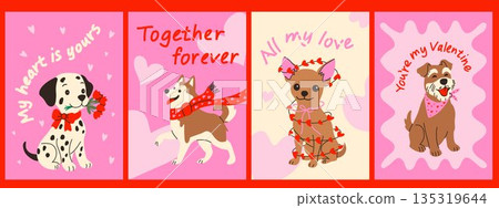 Heartwarming Puppy Valentine Cards with Love Messages Heartwarming Puppy Valentine Cards with Love Messages 135319644