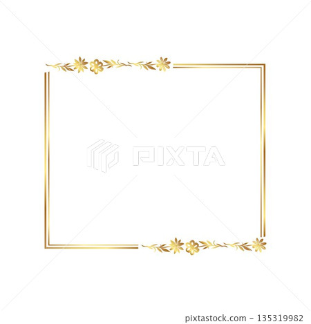 design elegant gold floral frame free vector illustration free 135319982