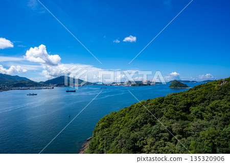 從神崎神社眺望長崎灣（長崎市） 135320906