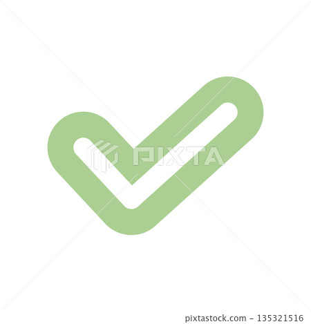 簡單的複選標記圖示插圖 135321516