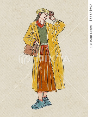 Illustration painting fashion  135321692