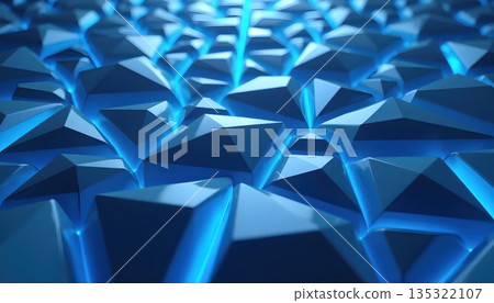 Glowing Blue Edges Enhancing Depth And Futuristic Mood 135322107