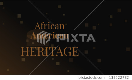 African American Heritage Elegant Gold Typography 135322782