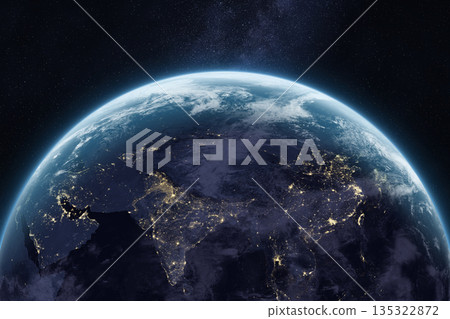 Night planet Earth. Asia. Night planet Earth. Asia. 135322872