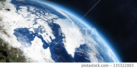 Planet Earth. Greenland, Iceland, Canada. 135322883