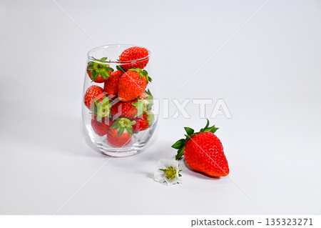 Strawberries in a glass 135323271