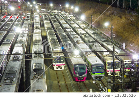 Keio Line in Wakabadai Park Keio Line in Wakabadai Park 135323520