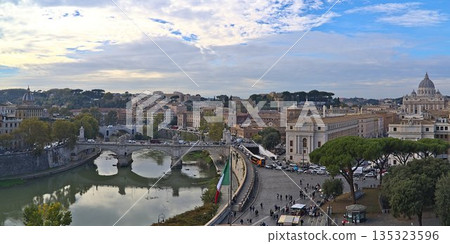 View on the Vatican from Castel Sant Angelo 135323596